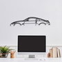 Wallity Nissan 350Z Silhouette Escultura de pared de metal negra